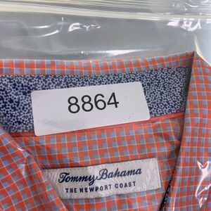 Tommy‎ Bahama The Newport Coast Shirt Men Large Check Flip Cuff Button Up